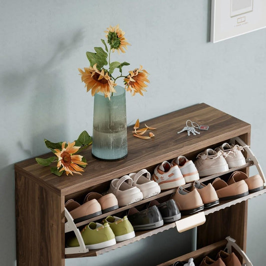 Clara – Moderner Schuhschrank mit Lamellenfront