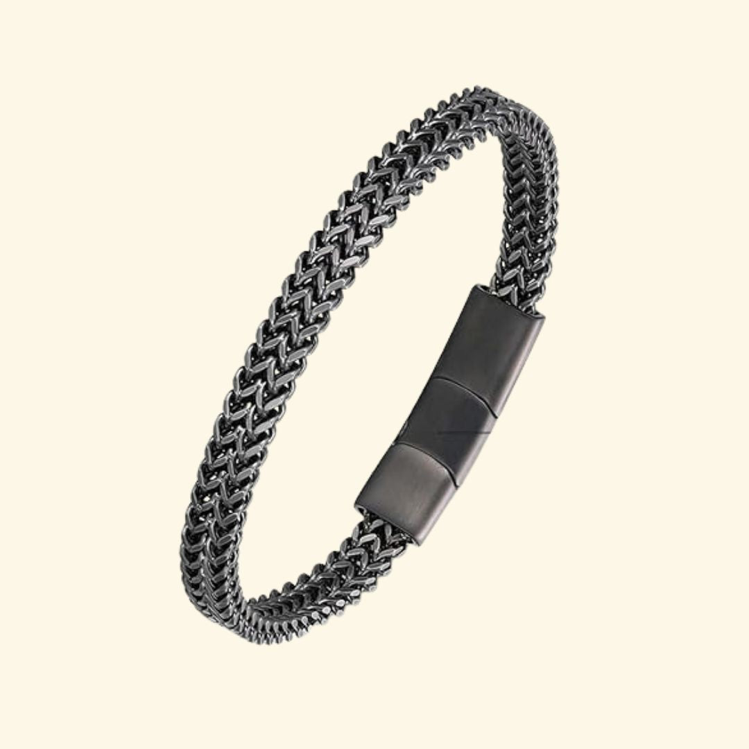 Maximilian – Markantes Königsketten-Armband in Gunmetal