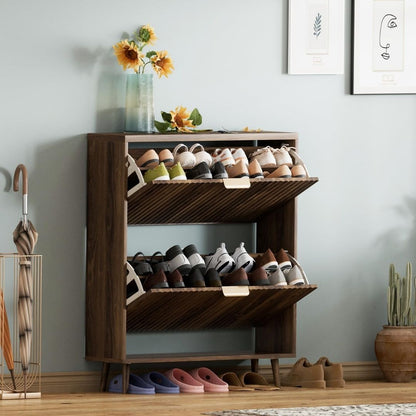 Clara – Moderner Schuhschrank mit Lamellenfront