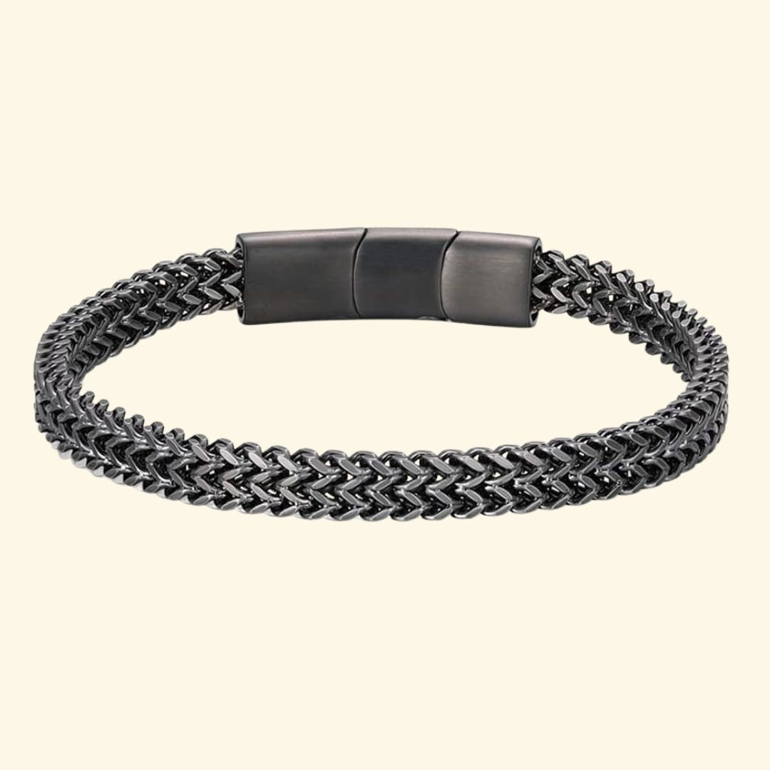 Maximilian – Markantes Königsketten-Armband in Gunmetal