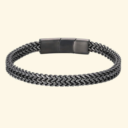 Maximilian – Markantes Königsketten-Armband in Gunmetal