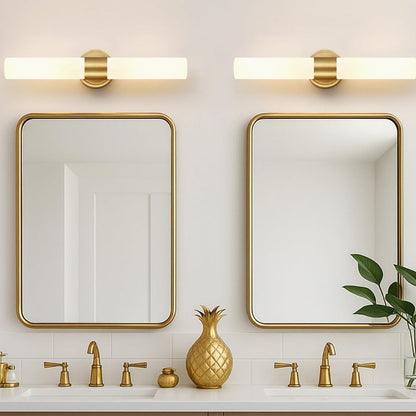 Katrin – Elegante zylindrische LED-Wandleuchte in Messing-Optik