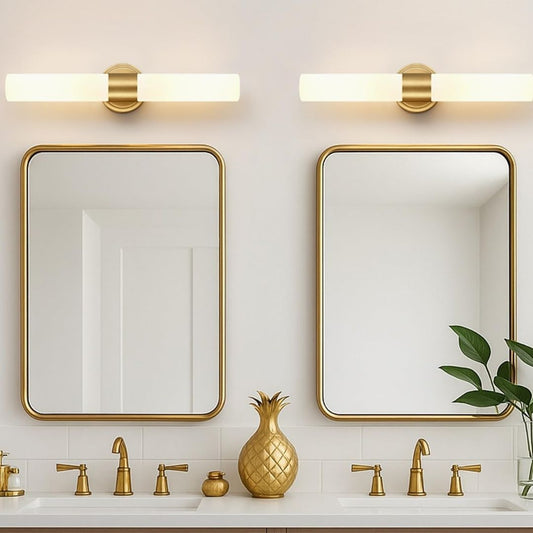 Katrin – Elegante zylindrische LED-Wandleuchte in Messing-Optik